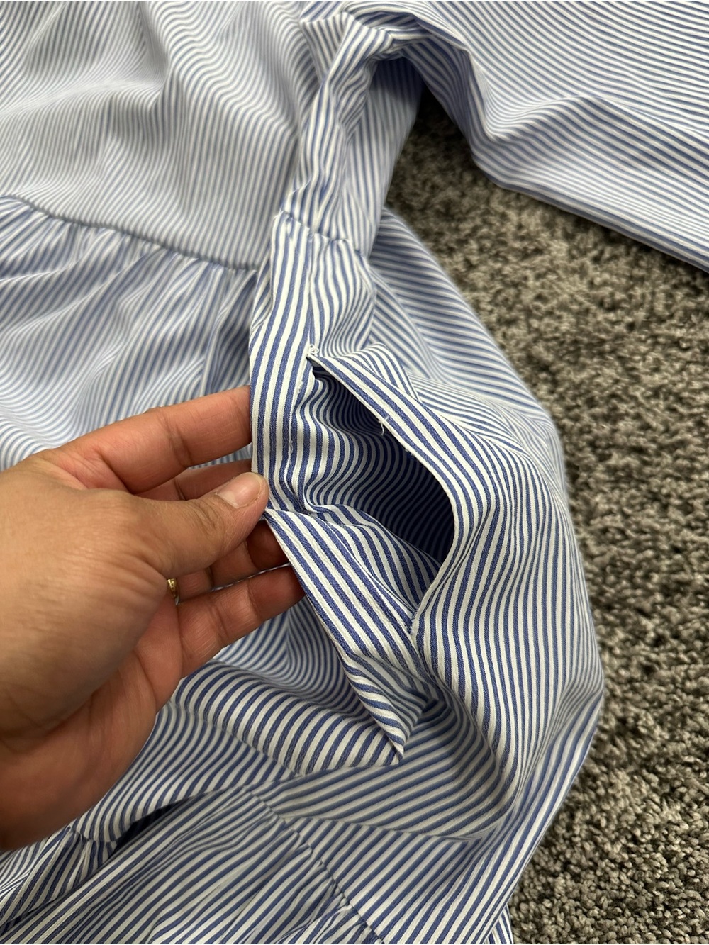 Orb Railroad Stripe Mini Dress (XS) - Picture 5 of 9